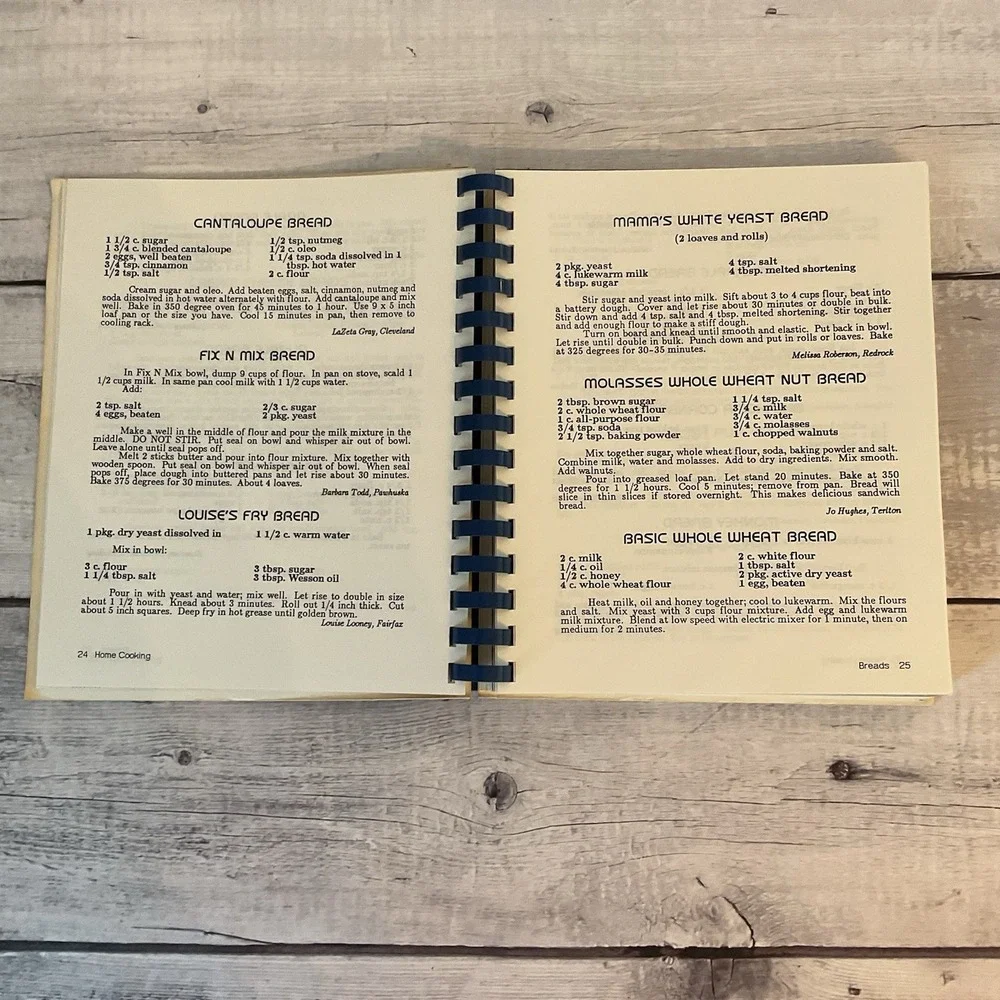 Home Cooking Indian Electric Cooperative Cleveland Oklahoma 1989 Cookbook Recipe